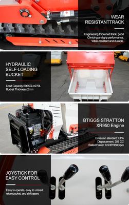 800kg χωρητικότητα MINI Ντάμπερ 1480 x 832 x 1344 mm Μέγεθος για το εργοτάξιο