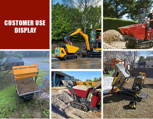 Αυτοφόρτωση Crawler Loader Dumper Mini 800kg Dumper με δίσκο διανομής κυκλοειδούς κινητήρα