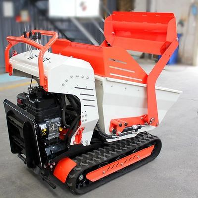 800kg χωρητικότητα φορτίου Mini Crawler Dumper με κινητήρα 6,5HP και υδραυλική ροή 28,8 L