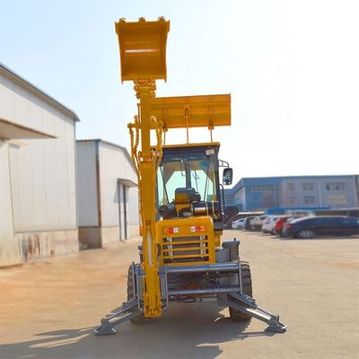 Ντίζελ CE Epa Μηχανή Mini Retroexcavadora Φάρμα Backhoe Excavator Loader 4x4 Backhoe