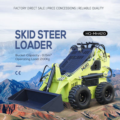 Πάνω- 375kg Ανυψωτική Δύναμη Max Crawler Skid Steer Loader Κινέζικες μίνι συρόμενες φορτωτές