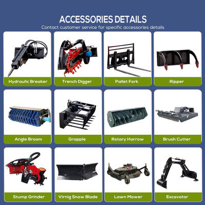Υδραυλική αντλία Huade Σκιντ Steer Loader Mini Crawler Loaders για γεωργικά εξαρτήματα