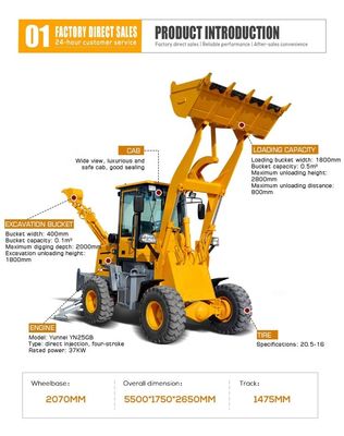55kW Backhoe Loader με 4x4 Wheel Loader Ασύγκριτη απόδοση και αξιοπιστία