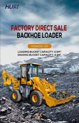 Μίνι φορτωτής backhoe WZ10-15 4WD με χαμηλή λιανική πώληση και χωρητικότητα κουβάς 3 cbm