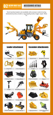4x4 τροχιά 400kg-2.5ton Mini Loader Backhoe Loader για πώληση με φτυάρι χιονιού