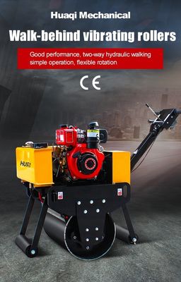 11KW Walk Behind Mini 500Kg Single Drum Hand Asphalt Μικρό συμπαραγωγό κυλίνδρων ταντέμ