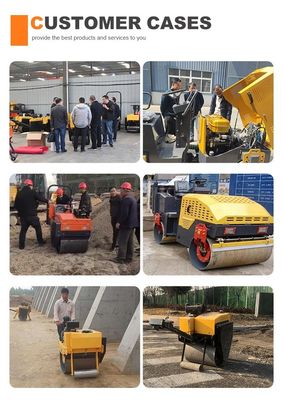3000kg Twin Drum Mini Road Roller με συχνότητα διέγερσης 70Hz και ομαλή λειτουργία