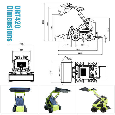 Εγκρίθηκε από την EPA φορτωτής με κινητήρα Briggs Stratton και ευέλικτα εξαρτήματα