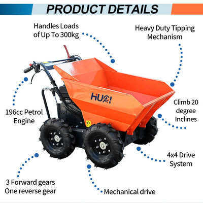 Πολυδιάστατος Mini Dumper Track Carrier με υδραυλική πτέρυγα και 93 αμόλυβδη βενζίνη