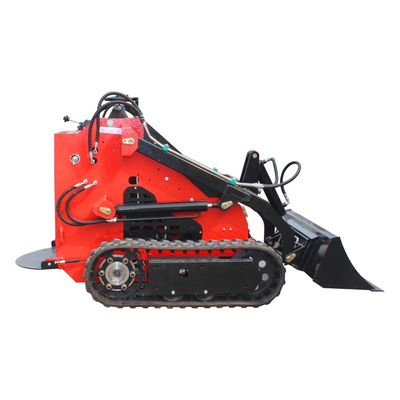 Πηγαίνετε πίσω από το Crawler Mini Skid Steer Loader με ελαστικές γραμμές και χωρητικότητα κουβάς 380 kg