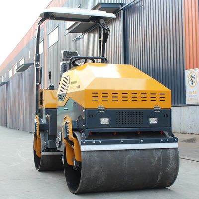 Δύο τύμπανα Περπατήστε πίσω από το Asphalt Road Mini Vibrator Tandem Roller 200L δεξαμενή νερού
