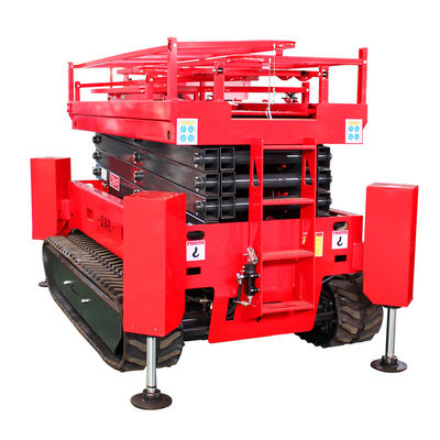 8m 10m Self-propelled Crawler Scissor Lift Track Type με ελάχιστη απόσταση από το έδαφος