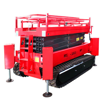 8m 10m Self-propelled Crawler Scissor Lift Track Type με ελάχιστη απόσταση από το έδαφος