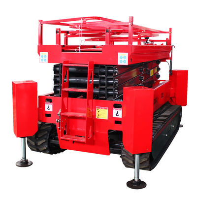 8m 10m Self-propelled Crawler Scissor Lift Track Type με ελάχιστη απόσταση από το έδαφος
