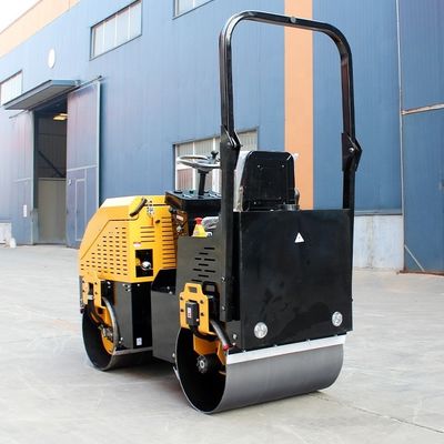 1000kg δονητικός μίνι δρόμος συμπιεστή διπλό τύμπανο βόλτα στο δρόμο ρόλο για την κατασκευή