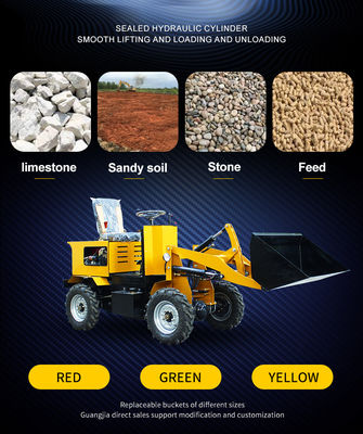 CE EPA Backhoe μπαταρία 4 τροχούς κίνηση μικρά ηλεκτρικά φορτιστήρια με ηλεκτρική εκκίνηση