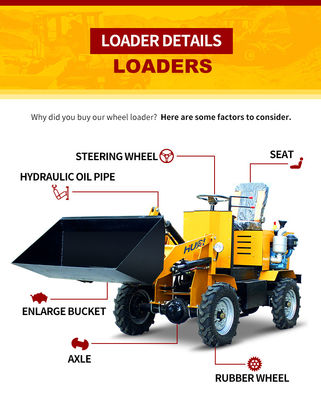 CE EPA Backhoe μπαταρία 4 τροχούς κίνηση μικρά ηλεκτρικά φορτιστήρια με ηλεκτρική εκκίνηση