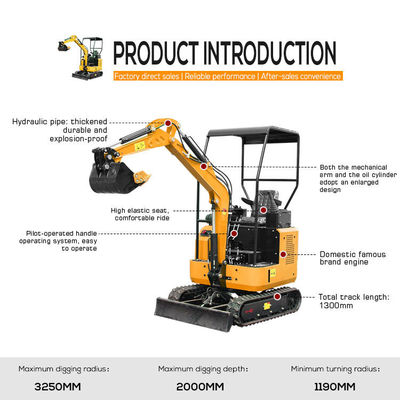 Τυποποιημένη ταχύτητα Mini Digger Compact Crawler Excavator με δωρεάν αποστολή