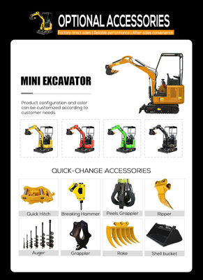 Τυποποιημένη ταχύτητα Mini Digger Compact Crawler Excavator με δωρεάν αποστολή