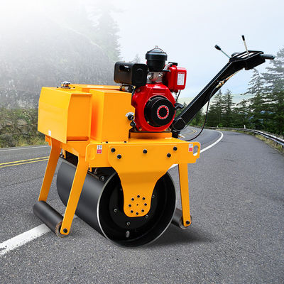 20KN Ενθουσιαστική δύναμη HQ-YL600 Μονό τύμπανο Mini Walk Behind Vibratory Road Roller Hand Roller Compactor