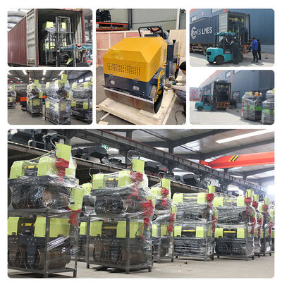 1 τόνος δονητικός συμπιεστής Tandem Ride On Road Roller Mini Asphalt Road Compactor Roller