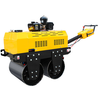 Μίνι 500kg Asphalt Vibratory Road Roller Compactor Machine για περπάτημα πίσω από διπλό τύμπανο