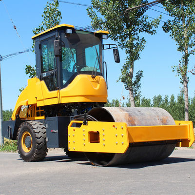 5000kg 6000kg δονητικός τροχός κυλίνδρος με διπλό τύμπανο και συναρπαστική δύναμη 100KN