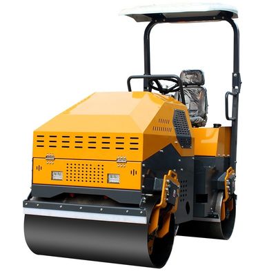 560 mm Διαμέτρου τύμπανου 2 τόνων Συμπίεστος υδραυλικός διπλός ομαλός τύμπανος δονητικός τροχός κυλίνδρος