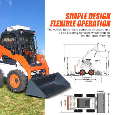 Super Power Electric Mini Skid Steer Loader Συμπίεστος Skid Steer Loader Μπροστά Μίνι Loader