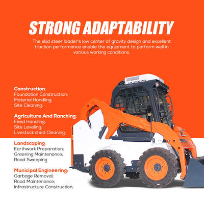 Super Power Electric Mini Skid Steer Loader Συμπίεστος Skid Steer Loader Μπροστά Μίνι Loader