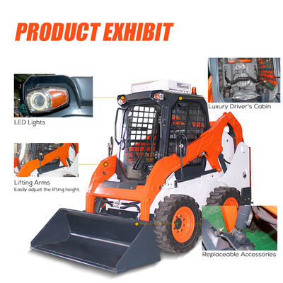 Super Power Electric Mini Skid Steer Loader Συμπίεστος Skid Steer Loader Μπροστά Μίνι Loader